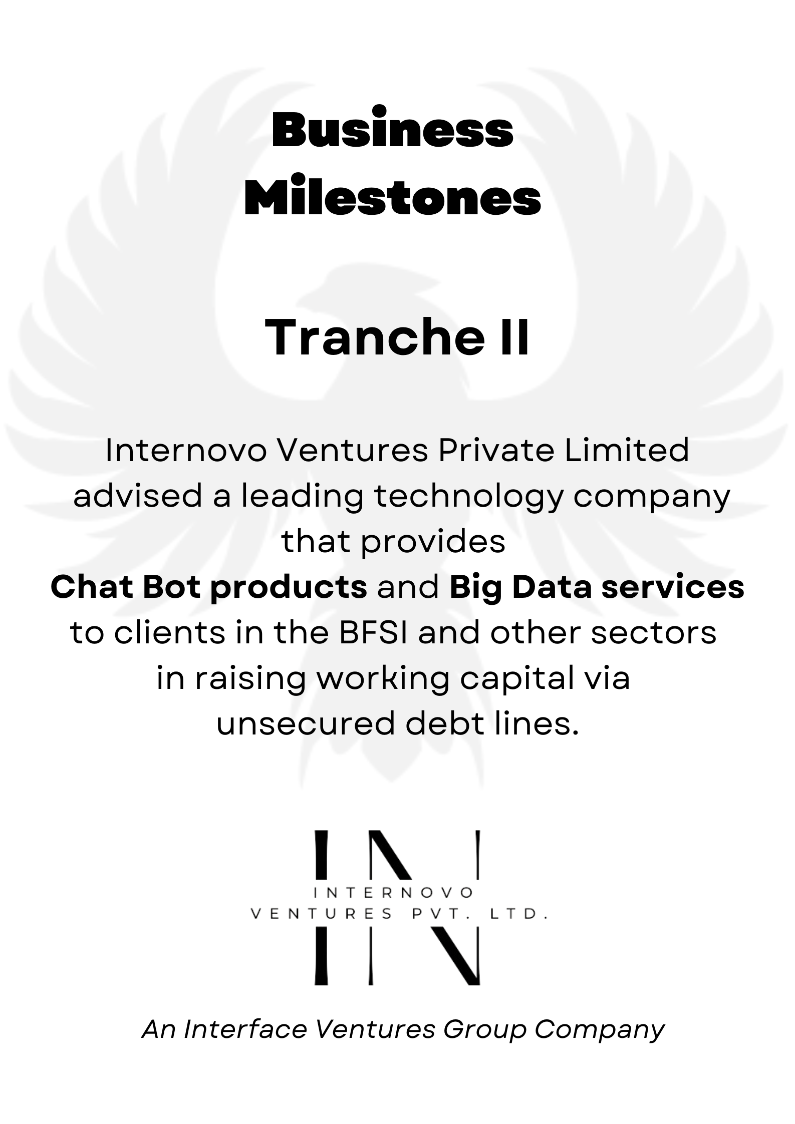 interface ventures milestones